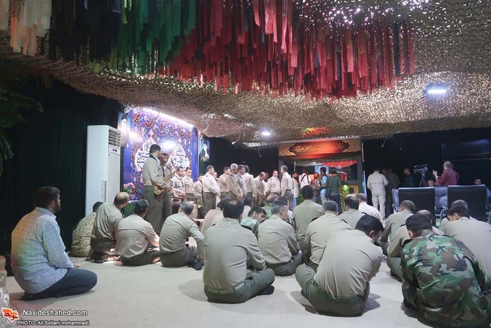 مراسیم الوداع مع الشهید حسین ادیبان بمقبرة شهداء طهران