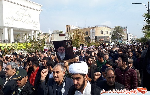 تظاهرات گسترده مردم انقلابی سمنان علیه اغتشاشگران تظاهرات گسترده مردم انقلابی سمنان علیه اغتشاشگران