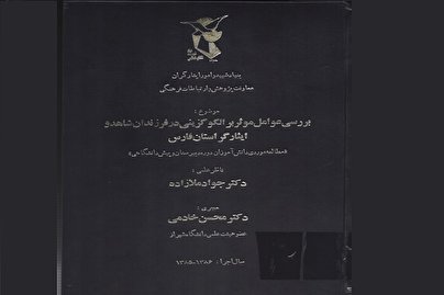بررسی عوامل موثر بر الگو گزینی در فرزندان شاهد و ایثارگر استان فارس