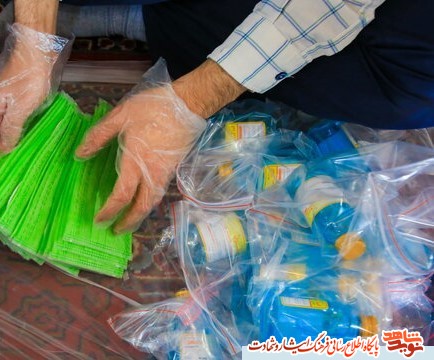 توزیع پک بهداشتی به ایثارگران شهرستان اسفراین