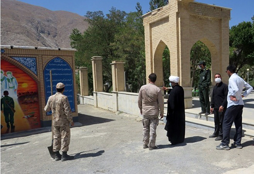 بازدید از هنرنمایی گروه های جهادی در بوستان شهدای خوانسار