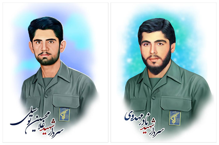 نقاشی دیجیتال سرداران شهید «نادر مهدوی» و «غلامحسین توسلی» منتشر شد