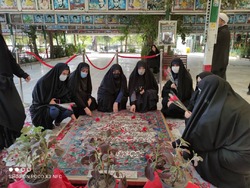 مراسم غبارروبی مزار شهدا با حضور بانوان دستگاههای اجرایی