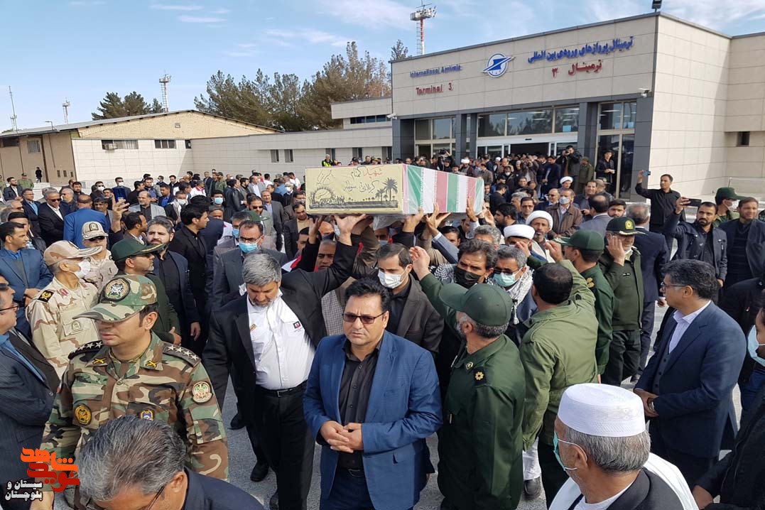 مراسم استقبال از شهدای گمنام در زهدان برگزار شد