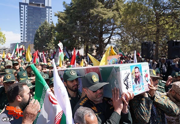 گزارش تصویری از وداع راهپیمایان روز قدس قزوین با شهید «علی آقابابایی»