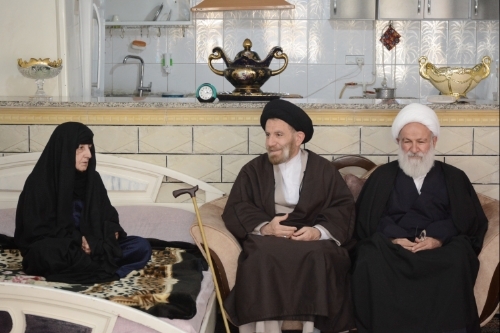 دیدار نماینده ولی فقیه در استان با مادر شهید «مسعود امیدیان» و جانباز ۷۰ درصد «رضا دلفان»