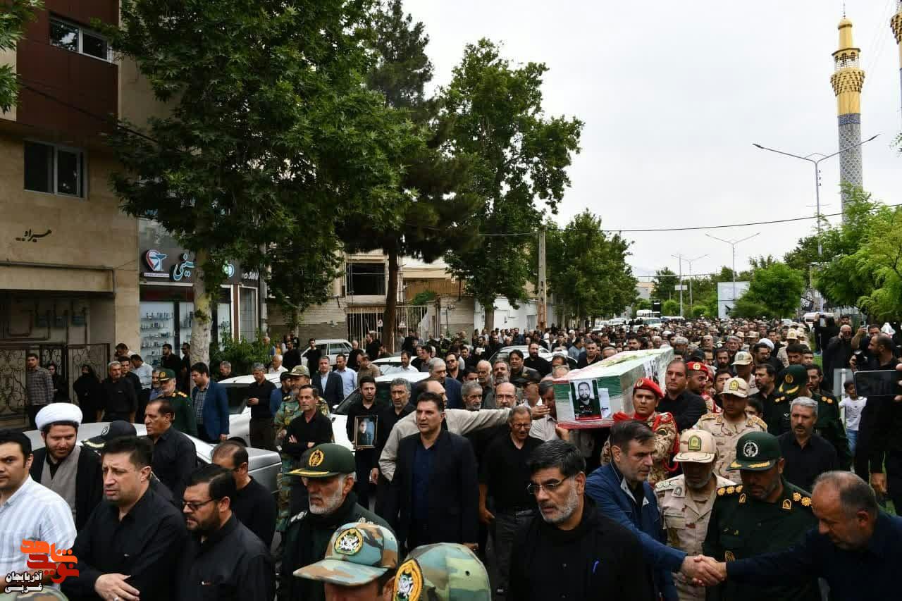 مراسم تشییع و اقامه نماز بر پیکر شهید مجاهد سید محمد موسوی شهرستان خوی