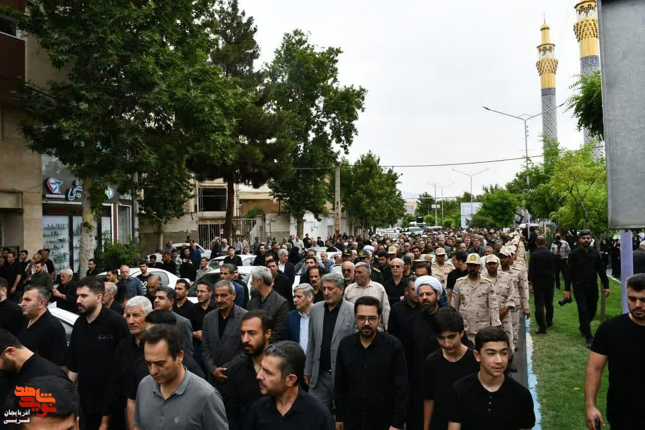 مراسم تشییع و اقامه نماز بر پیکر شهید مجاهد سید محمد موسوی شهرستان خوی