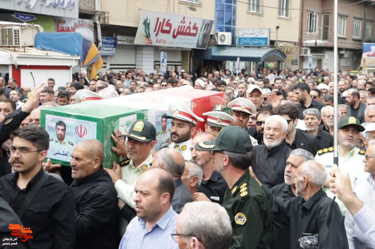 مراسم بدرقه باشکوه و تشییع پیکر مطهر سردار سرتیپ شهید «علیرضا لطفی» در ارومیه