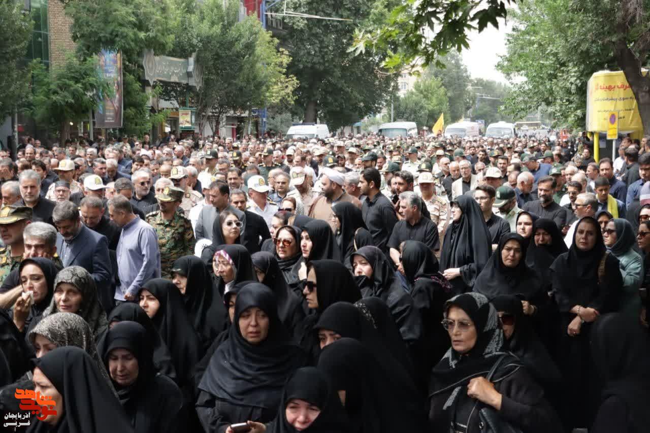 مراسم بدرقه باشکوه و تشییع پیکر مطهر سردار سرتیپ شهید «علیرضا لطفی» در ارومیه