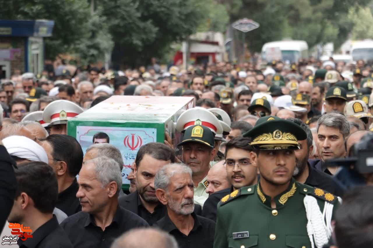 مراسم بدرقه باشکوه و تشییع پیکر مطهر سردار سرتیپ شهید «علیرضا لطفی» در ارومیه