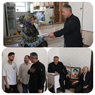 دیدار با خانواده شهید در اشنویه