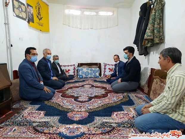 دیدار دکتر یزدانی مدیرکل بنیاد شهید استان سمنان با خانوده‌های معزز شاهد و ایثارگر شهرستان مهدیشهر- یازدهم فروردین ۱۴۰۰