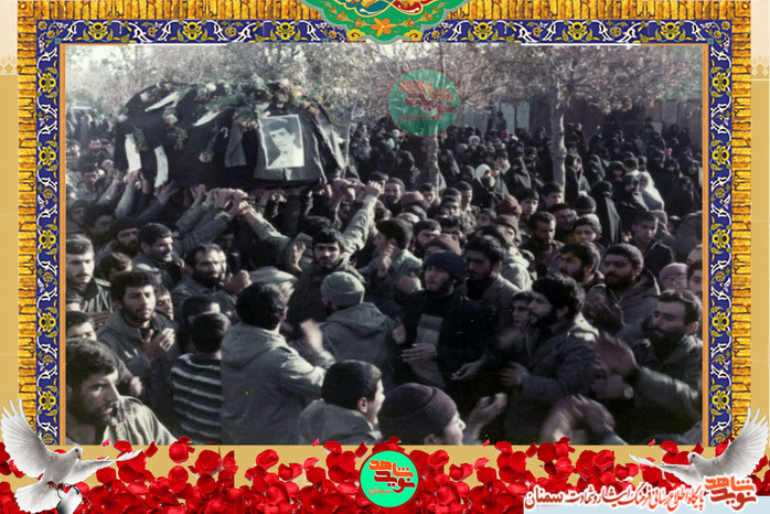 مراسم تشییع شهید حسینعلی مونسان - سرخه سال ۱۳۶۲