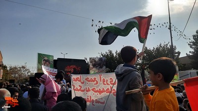 اجتماع ضد صهیونیستی سمنانی‌ها برای حمایت از مردم مظلوم غزه- بیست و هفتم آبان ۱۴۰۲ معراج شهدا