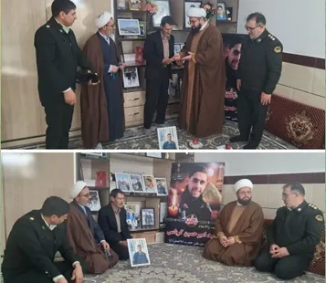 تجلیل فرمانده انتظامی سلطانیه از خانواده شهید «سید امیرحسین کرباسی»