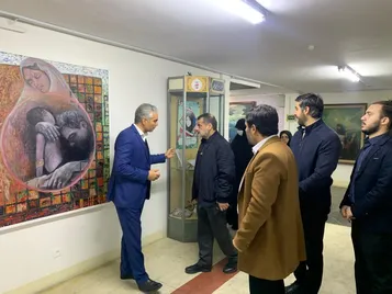 بازدید گروهی از کارکنان بسیج ادارات از موزه مرکزی شهدا + تصاویر